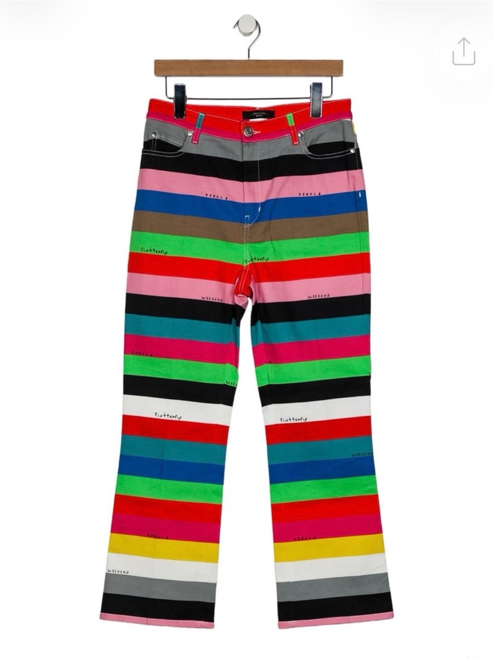 Max Mara Weekend Vibrant Multicolor Striped Pants